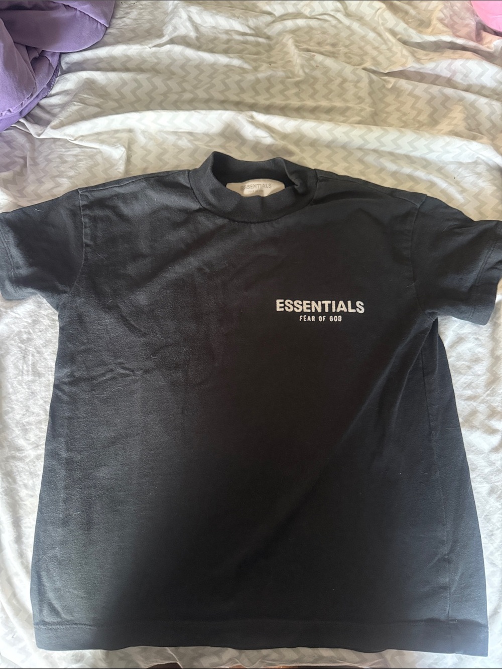 Essentials Black Logo Short Sleeve Tee - Men's